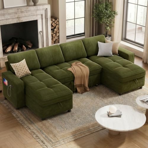 WEUP Modular Sectional Sleeper Sofa Bed, Pull Out Couch - Image 3