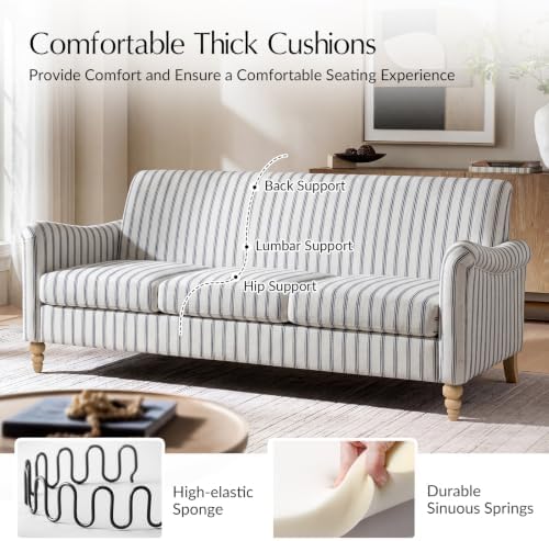 HULALA HOME Farmhouse Curved Couch - Image 3