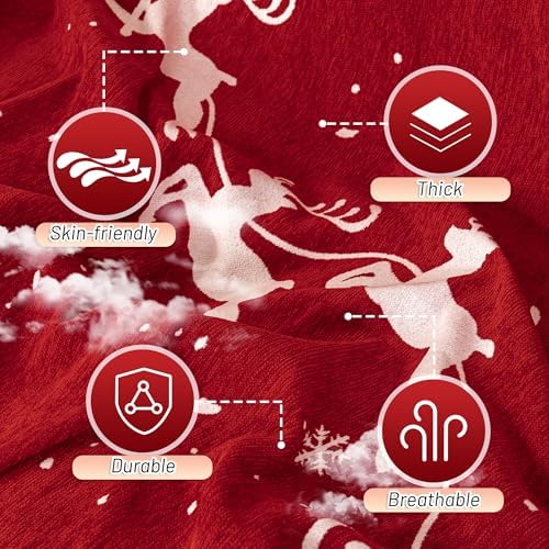 MYSKY HOME Christmas Couch Cover, Washable Pet Couch Covers - Image 4