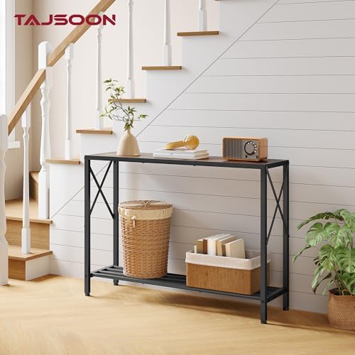 Tajsoon Console Table 41.8", 2 Tier Industrial Entryway Table - Image 2