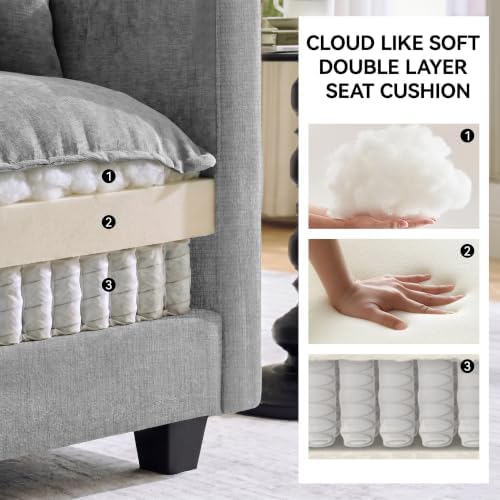 72'' Cloud 3 Seater Couch, Cloud Sofa - Image 3