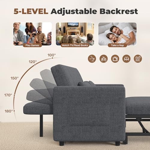 Nebuaegis Convertible Sofa Bed, Pull Out Couch - Image 3