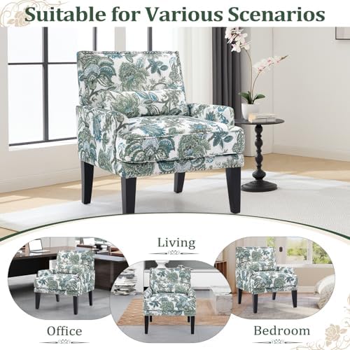 ANJ Floral Accent Chair Set of 2 - Image 7