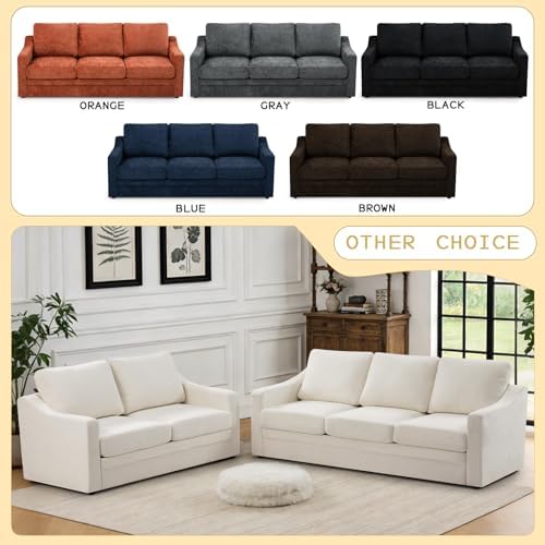 2 Pieces Chenille Sofa Set w/Soft Back Cushion - Image 5