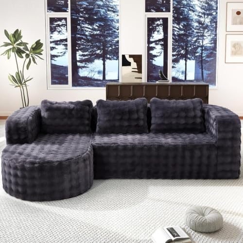 Hobestluk Boneless Couch Modular Sectional Sofa L-Shape Lounge Cloud Couch by YourHomeDeservesMore