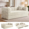 WEUP 5-in-1 Convertible Sofa Bed, Corduroy Floor Sofa Loveseat Sleeper by Unknown