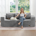 ZurNesfure Sofa Couch 3-Seater Boneless Sofa by ZurNesfure