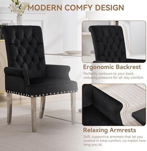 WUTUTUEE Velvet Dining Chair - Image 3