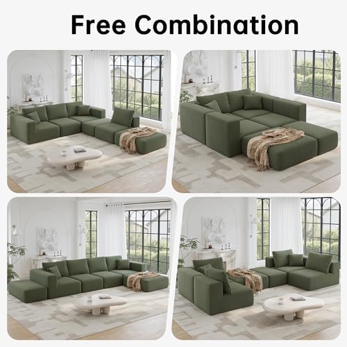 150" Oversized Boneless Couch for Living Room Modular Sectional Sofa - Image 6