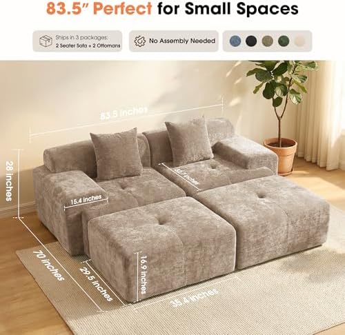 84" Modular Loveseat Couch - Image 2