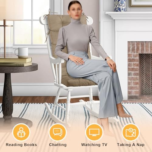 Rocking Chair Cushions Indoor High Back Set - Image 5