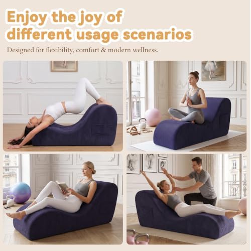 Yoga Lounge Chair for Adult, Modern Boneless Chaise Lounge Chair, Ergonomic - Image 7