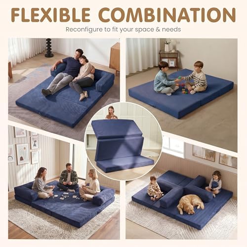 Convertible Sofa Bed Queen, 5-in-1 Boneless Couch - Image 3