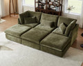 115" Oversize Chenille Modular Sectional Sofa Couches by CHICHOUSE