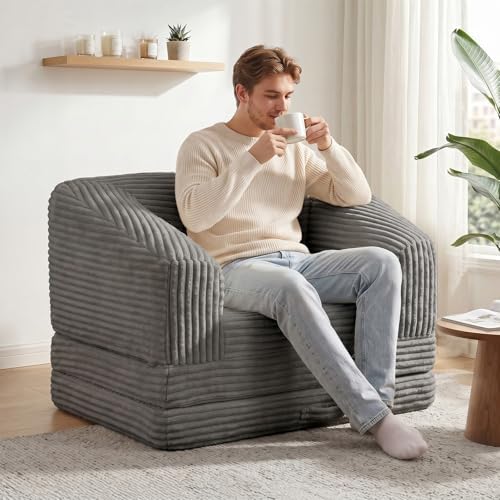 Convertible Folding Sofa Bed, 2-in-1 Single Boneless Sofa by AOLVDOW