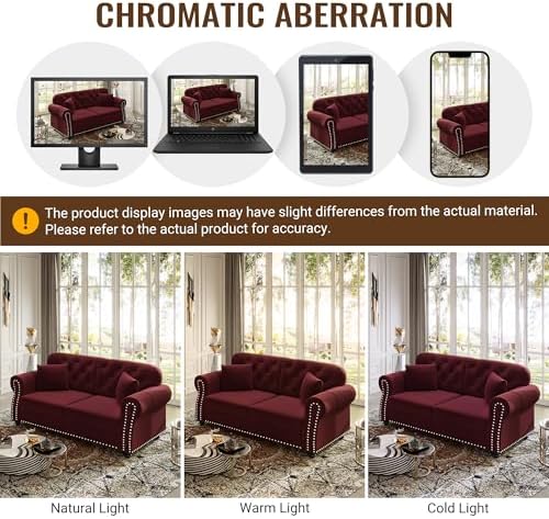 31.5" Velvet Ottoman for Modular Sofa Set, Upholstered Footrest Bench - Image 5