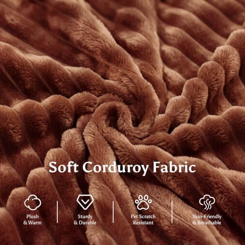 Boneless Ottoman for Couch, Corduroy Cloud Ottoman, Oversized Square Large Pouf - Image 5