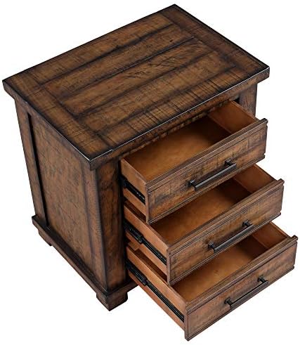 LUMISOL Solid Wood Nightstand - Image 5