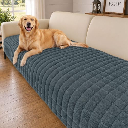 Smiry Velvet Couch Cover for Dogs, Non Slip Soft Sofa Protector for Pets by Smiry