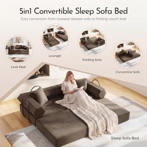 79" Convertible Sofa Bed, Boneless Couch - Image 4
