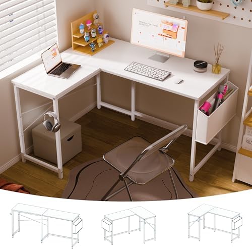 Pamray 47 Inch Reversible L Shaped Gaming Desk Corner Computer Desk by PAMRAY