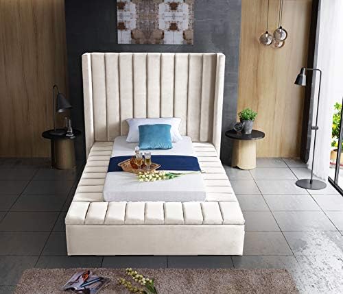 Meridian Furniture Kiki Collection Modern | Contemporary Velvet Upholsterd Bed - Image 7