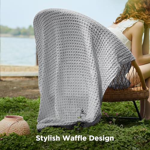 Bedsure Cooling Waffle Blanket for Hot Sleepers, Twin XL - Image 5