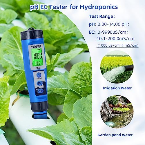YINMIK pH Salt Meter 5 in 1 pH TDS EC Salinity Tester - Image 6
