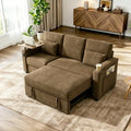Sleeper Sectional Sofa, Adjustable Backrest and Seating, L Shaped Couch by ZHCREAL