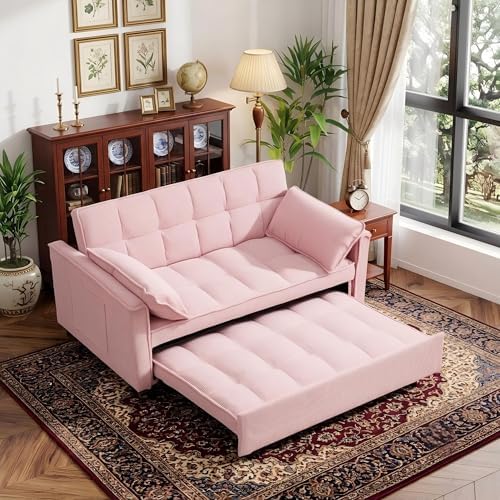 Eafurn 3-in-1 Convertible Loveseat Pull Out Couch Bed - Image 4