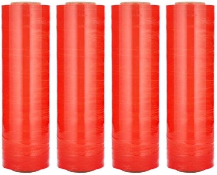 PSBM Orange Stretch Wrap, 15 Inch x 1476 Feet, 72 Pack, Tinted Pre-Stretched Shrink Wrap Film for Moving, Packaging, Pallet Wrapping