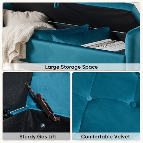 48" End of Bed Bench, Modern Storage Bench - Image 4