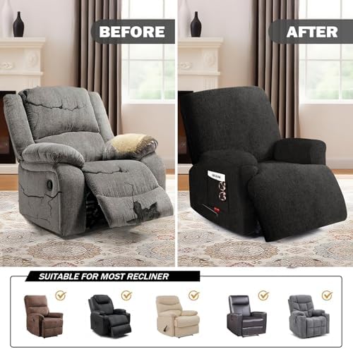 3 Pieces Stretch Recliner Chair Covers - Image 4