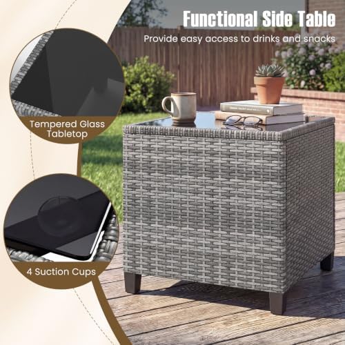 COSTWAY 3PCS Wicker Patio Furniture Set - Image 6