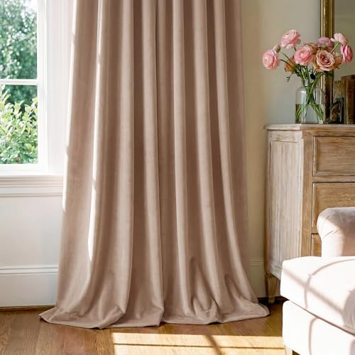 StangH Blush Beige Velvet Curtains - Image 7