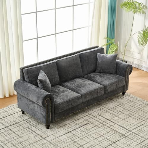 KEIKI 87" Oversized Chenille Sofa - Image 4