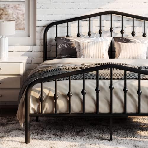 SHA CERLIN Queen Metal Bed Frame by SHACERLIN
