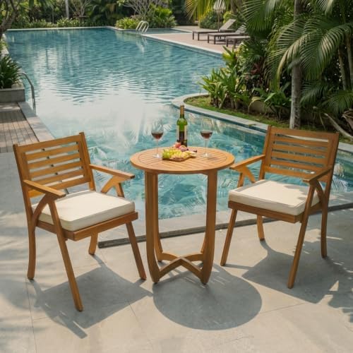 IDZO Sauvage 3-Piece Acacia Wood Outdoor Bistro Set by Idzo