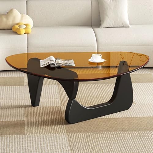 Modern Glass Coffee Table for Living Room, Mid Century Coffee Table, Small by LZYFY