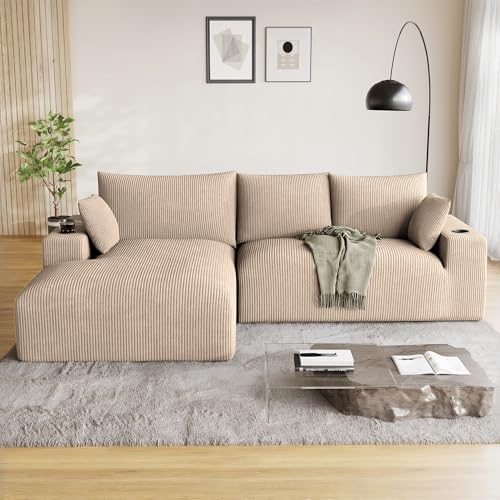 ONEMMLION 113" L-Shaped Cloud Boneless Couch Sofa by ONEMMLION