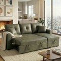 L-Shaped Sectional Couch with Storage, Sleeper Sofa by JJHomeFurniture