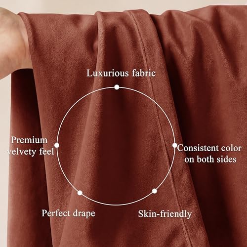 StangH Rust Red Velvet Curtains - Image 4