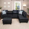 Faux Leather Sectional Couches for Living Room by Topcomfy