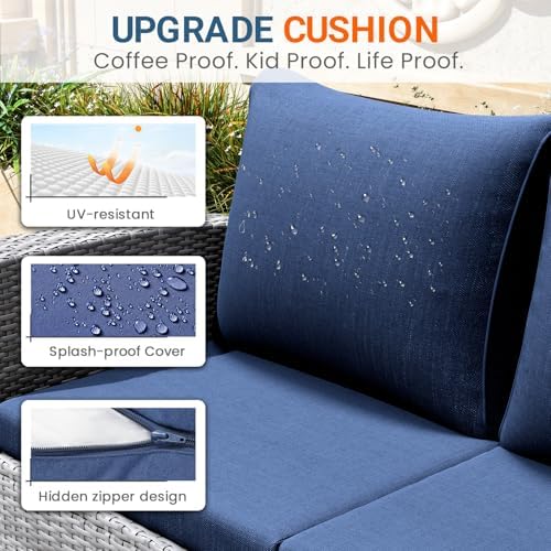 Wisteria Lane 4 Piece Outdoor Wicker Patio Furniture Set - Image 5