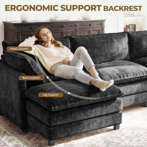 LEVELEVE 146" U-Shape Modular Sofa - Image 6