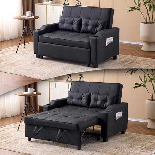 VINGLI Convertible Loveseat Sleeper Sofa Bed, Pullout Couch by VINGLI