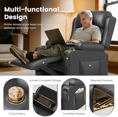 Home Theater Seating, Power Recliner Sofa Single Chair - Image 4