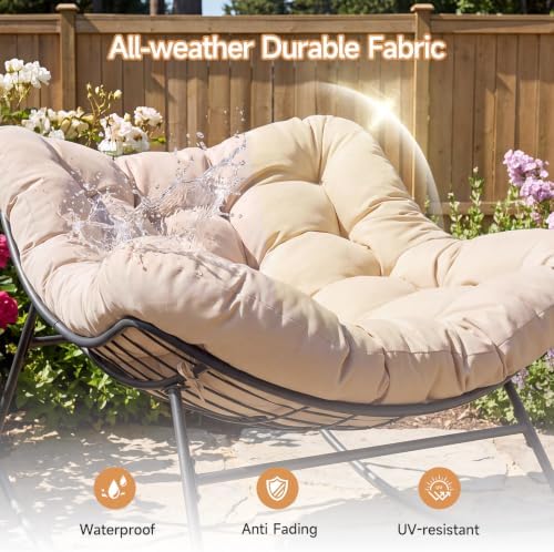 Papasan Rocking Chair, Oversized Outdoor Egg Chair - Image 6