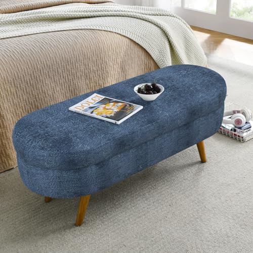 43.5" Ottoman with Storage, Storage Ottoman Bench with Safety Hinge, Bed End - Image 6