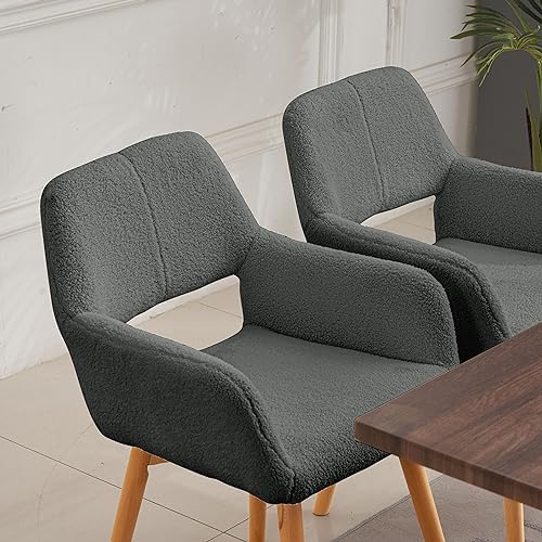 Mid Century Modern Dining Chairs Set of 2 & 4 & 6 Comfy Accent Chair - Image 4